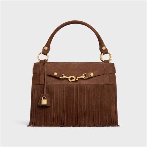 MEDIUM ANNABEL BAG WITH FRINGES IN SUEDE 